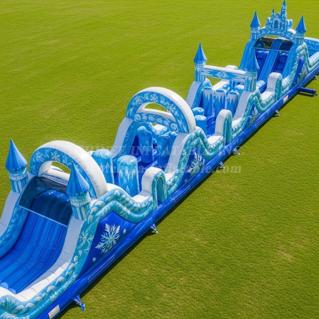 T7-4179 Frozen Theme Inflatable Obstacle Course