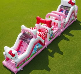 T7-4199 Hello Kitty Theme Inflatable Obstacle Course