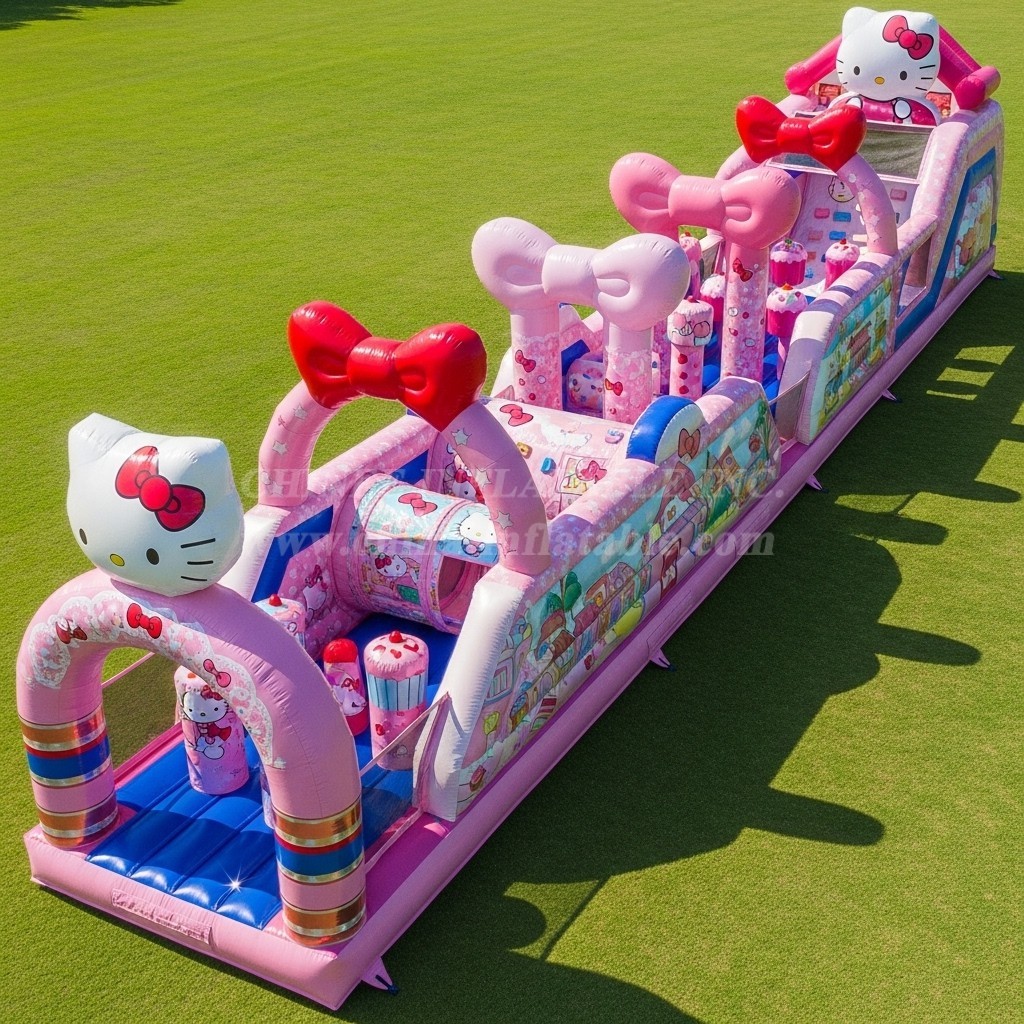 T7-4200 Hello Kitty Theme Inflatable Obstacle Course