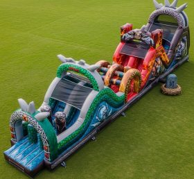 T7-4205 How to Train Your Dragon Theme Inflatable Obstacle Course