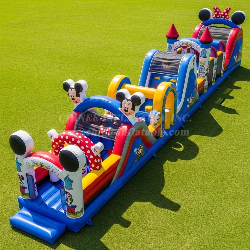 T7-4246 Mickey & Minnie Theme Inflatable Obstacle Course