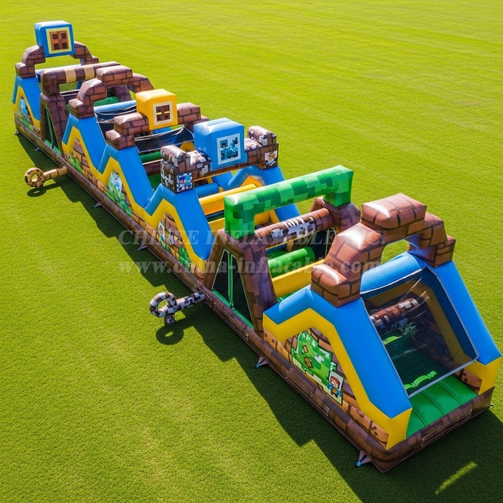 T7-4250 Minecraft Theme Inflatable Obstacle Course