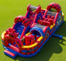 T7-4257 Miraculous Ladybug Theme Inflatable Obstacle Course