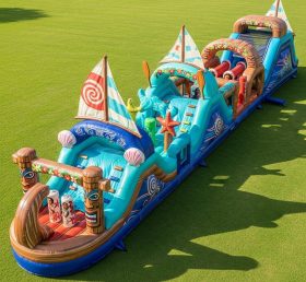 T7-4259 Moana Theme Inflatable Obstacle Course