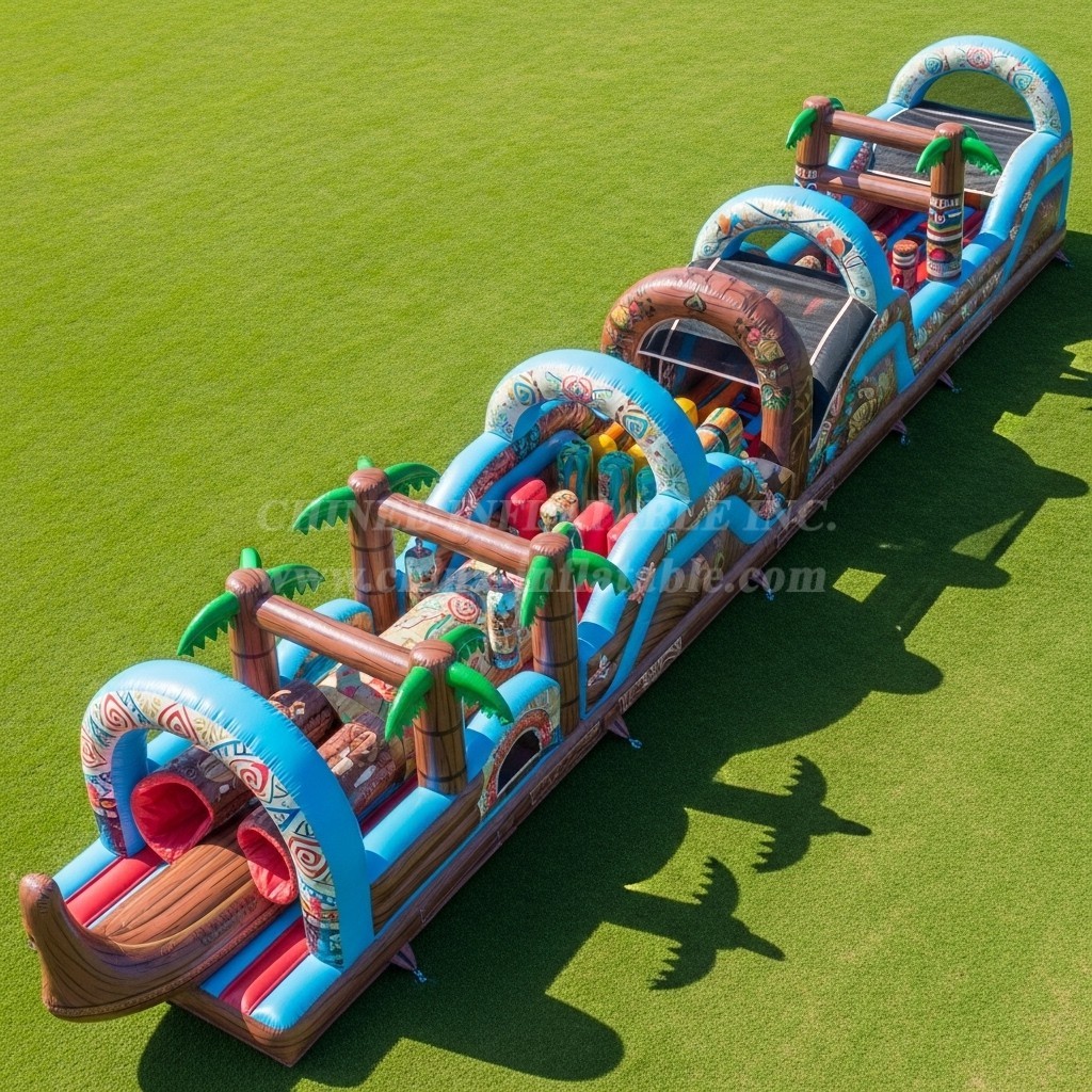 T7-4260 Moana Theme Inflatable Obstacle Course