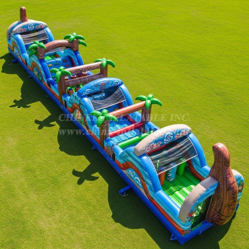 T7-4261 Moana Theme Inflatable Obstacle Course
