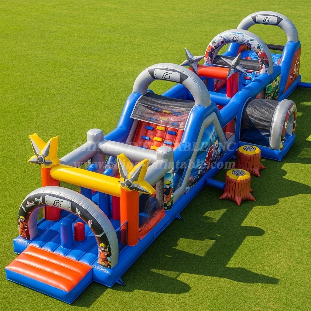 T7-4276 Naruto Theme Inflatable Obstacle Course