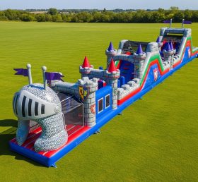 T7-4279 Nella Knight Theme Inflatable Obstacle Course