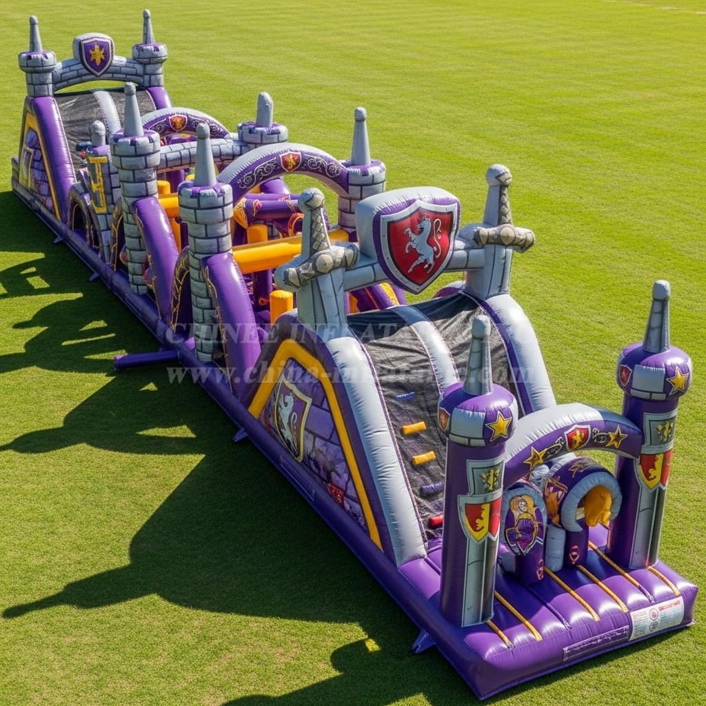 T7-4280 Nella Knight Theme Inflatable Obstacle Course
