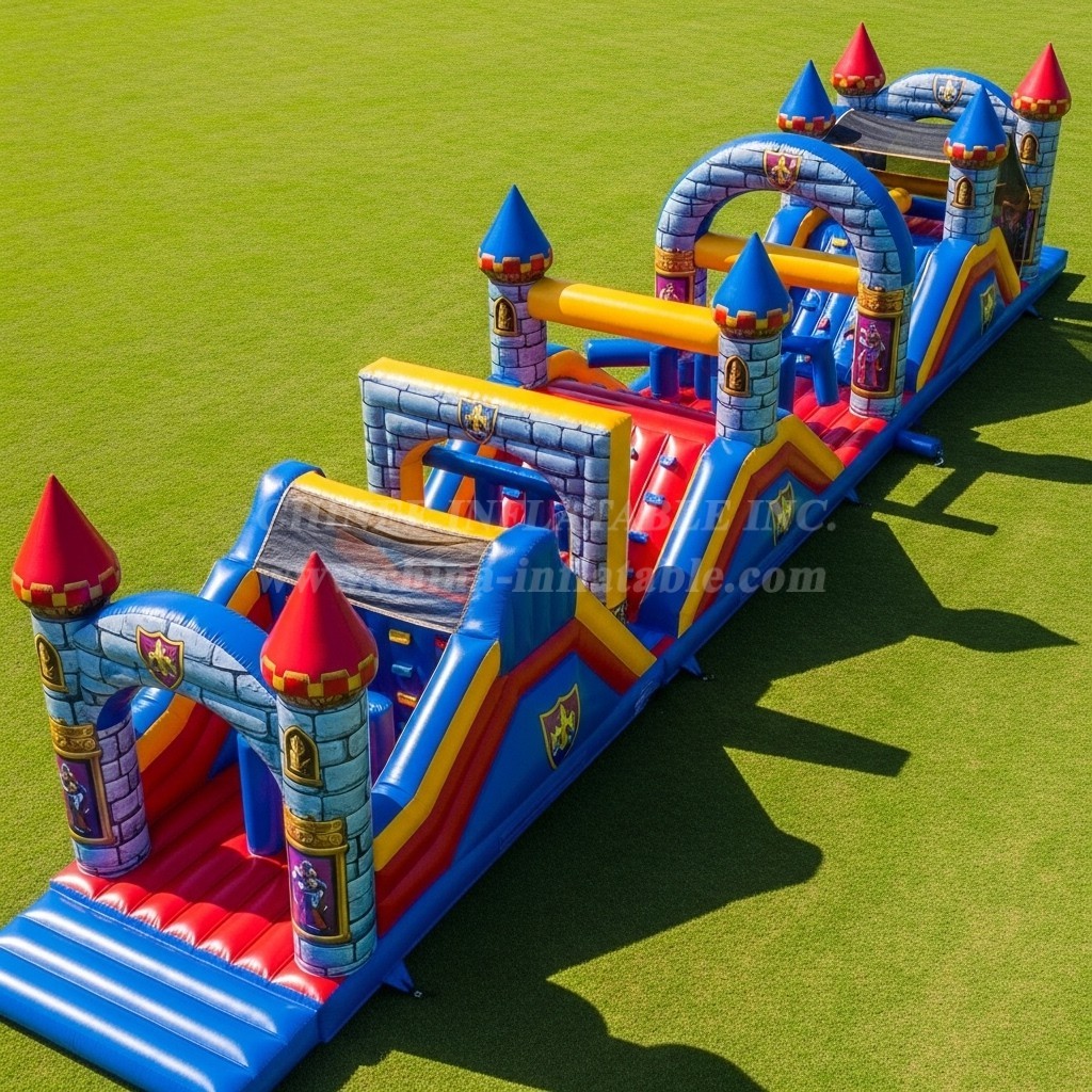 T7-4282 Nella Knight Theme Inflatable Obstacle Course
