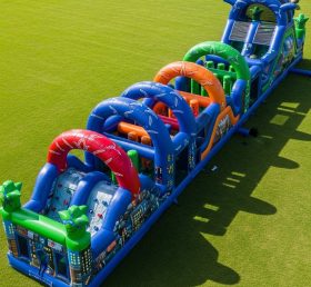 T7-4284 Ninja Turtles Theme Inflatable Obstacle Course