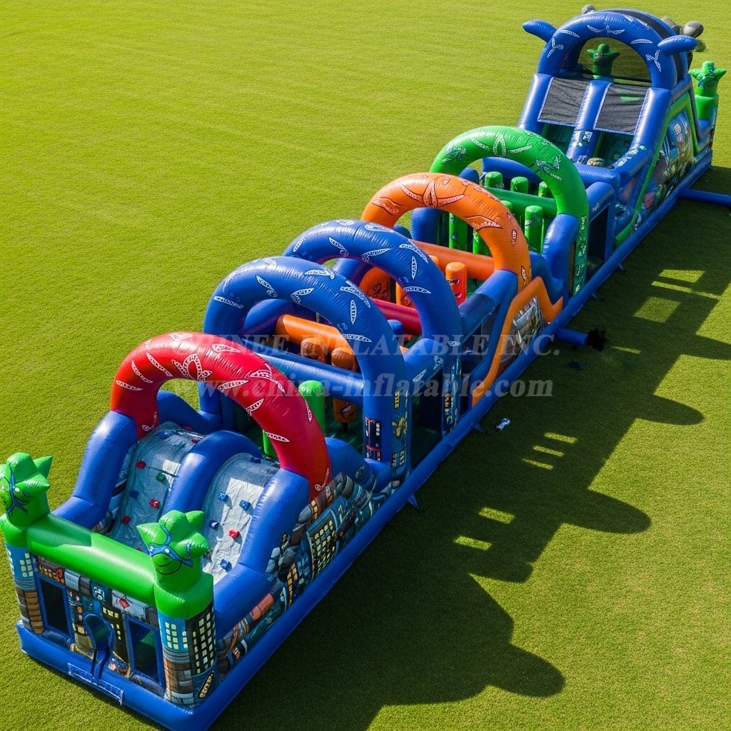 T7-4284 Ninja Turtles Theme Inflatable Obstacle Course