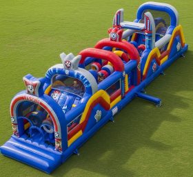 T7-4293 Paw Patrol Theme Inflatable Obstacle Course