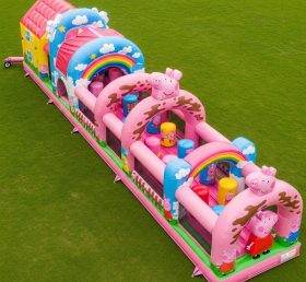 T7-4300 Peppa Pig Theme Inflatable Obstacle Course