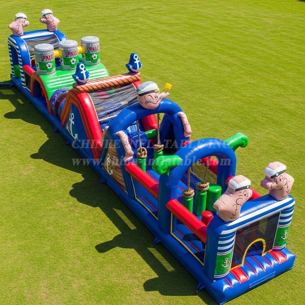 T7-4315 Popeye Theme Inflatable Obstacle Course