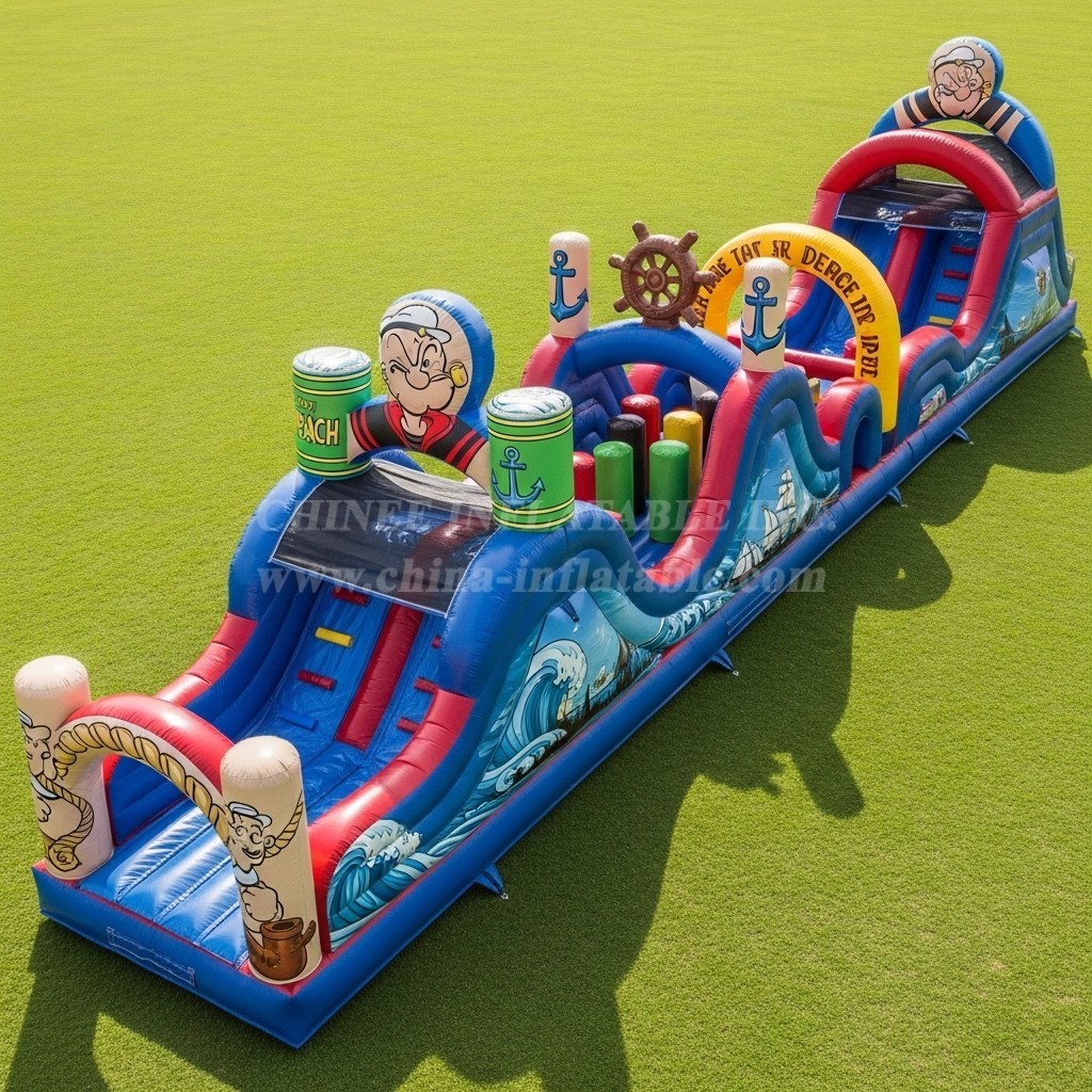 T7-4318 Popeye Theme Inflatable Obstacle Course