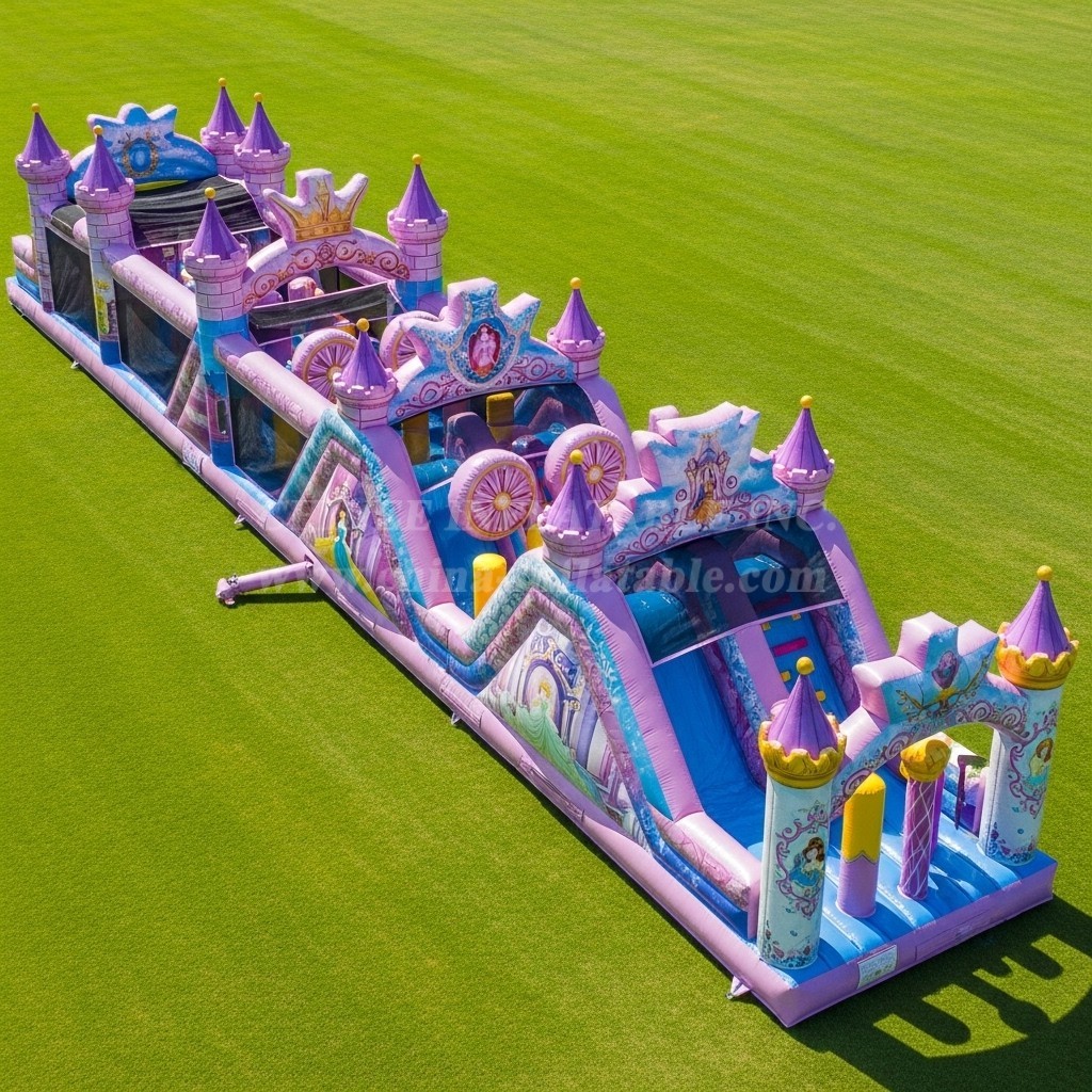 T7-4328 Princess Parties Theme Inflatable Obstacle Course