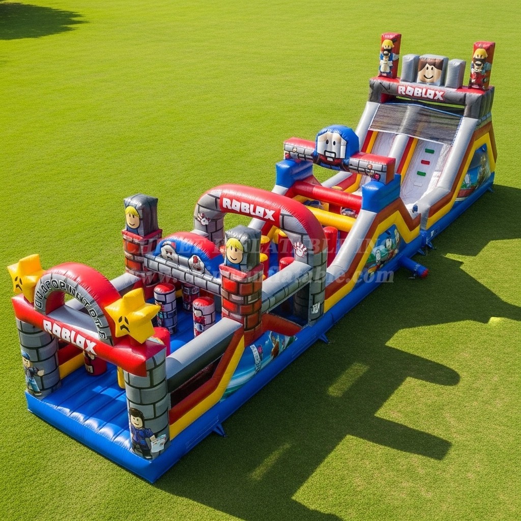T7-4332 Roblox Theme Inflatable Obstacle Course