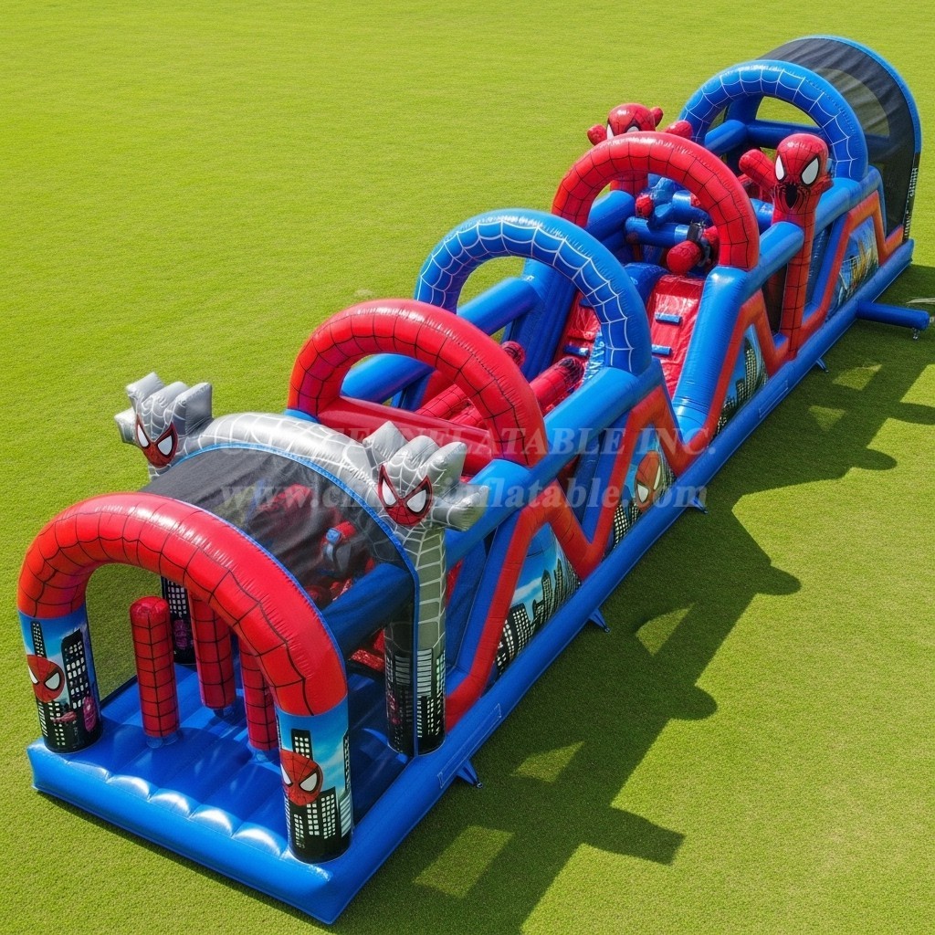 T7-4364 Spider-Man Theme Inflatable Obstacle Course