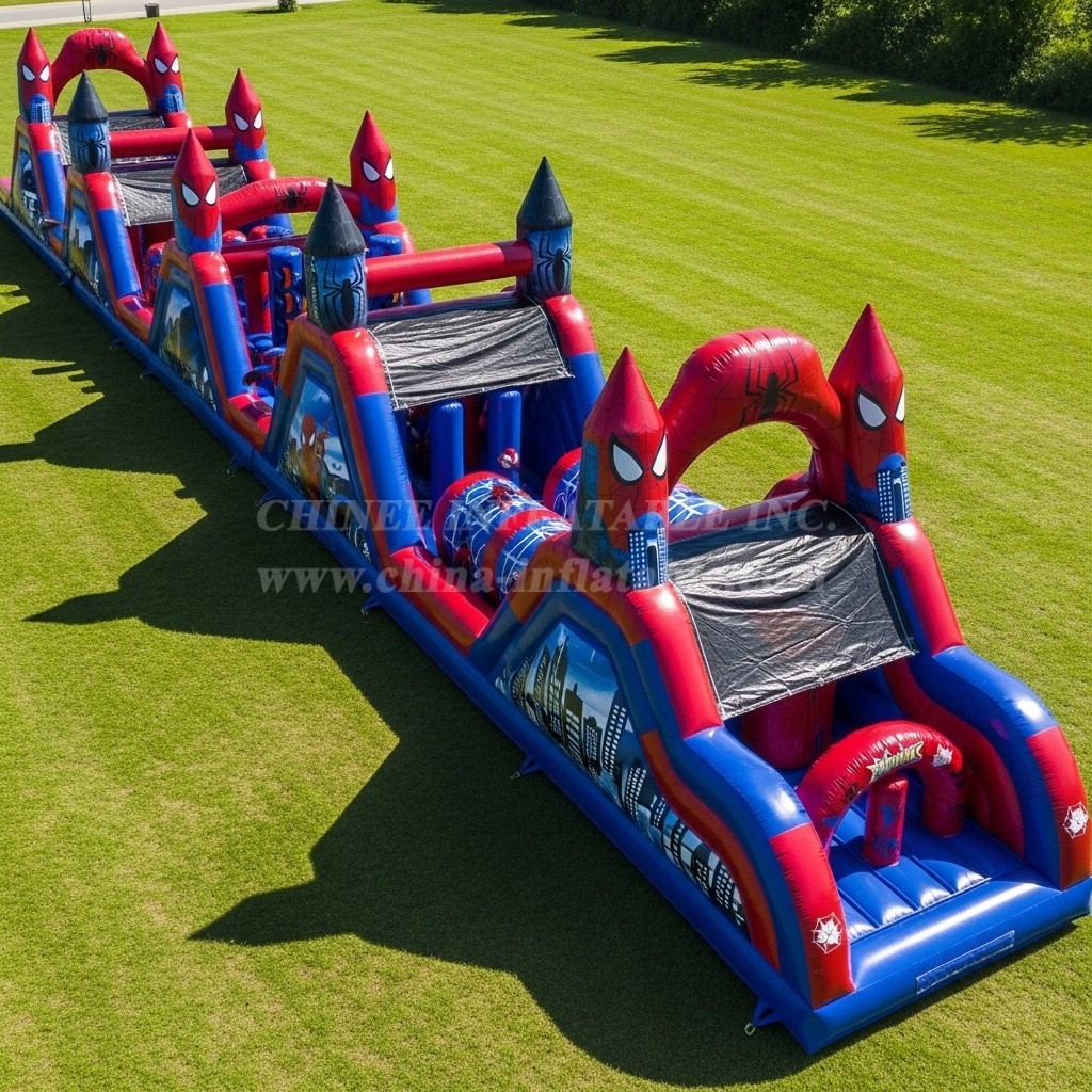 T7-4365 Spider-Man Theme Inflatable Obstacle Course