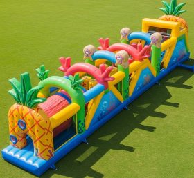T7-4368 Spongebob Theme Inflatable Obstacle Course