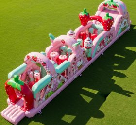 T7-4374 Strawberry Shortcake Theme Inflatable Obstacle Course