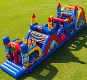 T7-4376 Superhero Theme Inflatable Obstacle Course