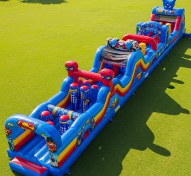T7-4378 Superhero Theme Inflatable Obstacle Course