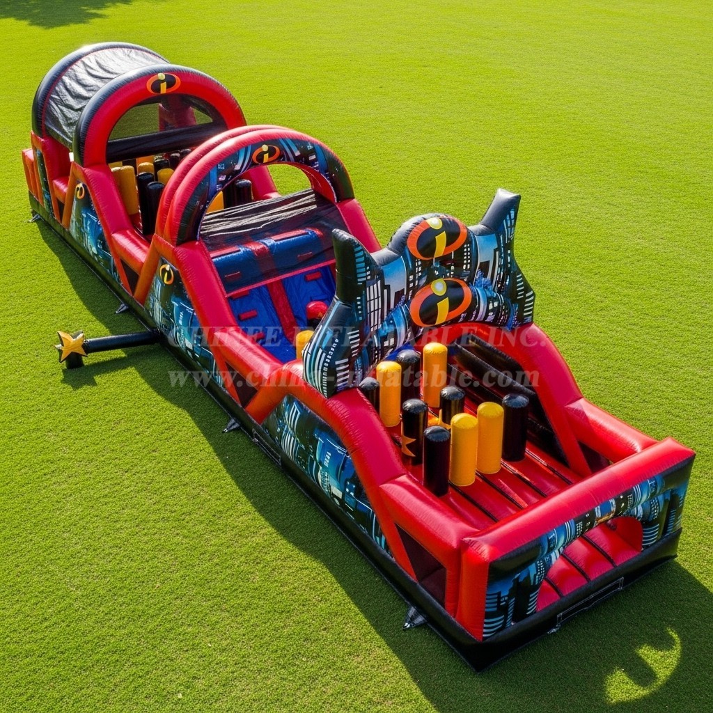 T7-4405 The Incredibles Theme Inflatable Obstacle Course