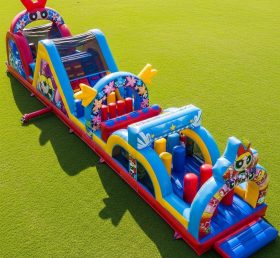 T7-4411 The Powerpuff Girls Theme Inflatable Obstacle Course