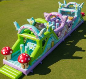 T7-4435 Tinker Bell Theme Inflatable Obstacle Course
