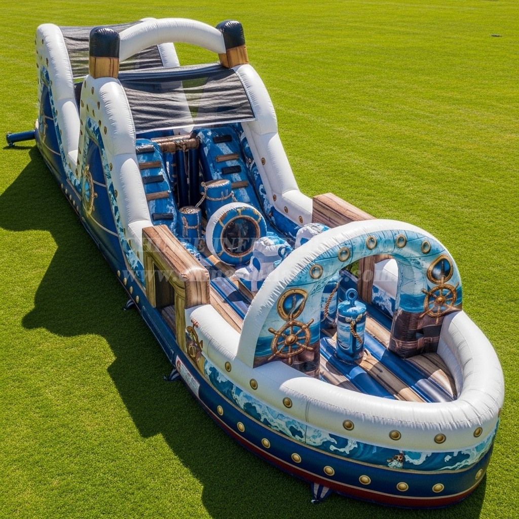 T7-4439 Titanic Theme Inflatable Obstacle Course