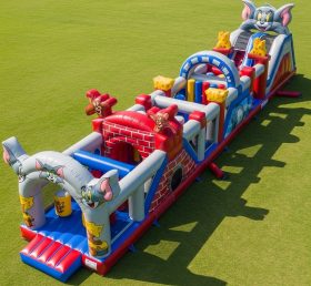 T7-4443 Tom and Jerry Theme Inflatable Obstacle Course