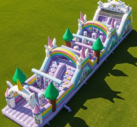 T7-4455 Unicorn Theme Inflatable Obstacle Course