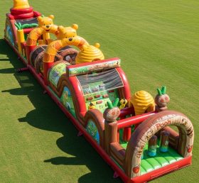 T7-4461 Winnie the Pooh Theme Inflatable Obstacle Course