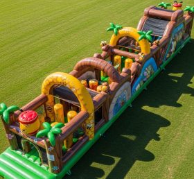 T7-4463 Winnie the Pooh Theme Inflatable Obstacle Course