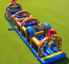 T7-4465 Woody Woodpecker Theme Inflatable Obstacle Course