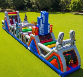 T7-4473 Zootopia Theme Inflatable Obstacle Course