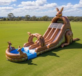 T8-5416 Kangaroo Theme Inflatable Water Slide