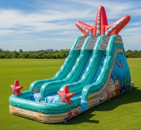 T8-5430 Starfish Theme Inflatable Water Slide