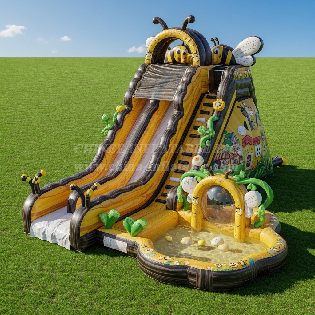 T8-5460 Bee Theme Inflatable Water Slide