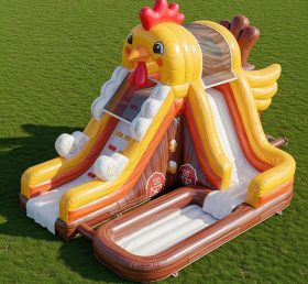 T8-5485 Chicken Theme Inflatable Water Slide