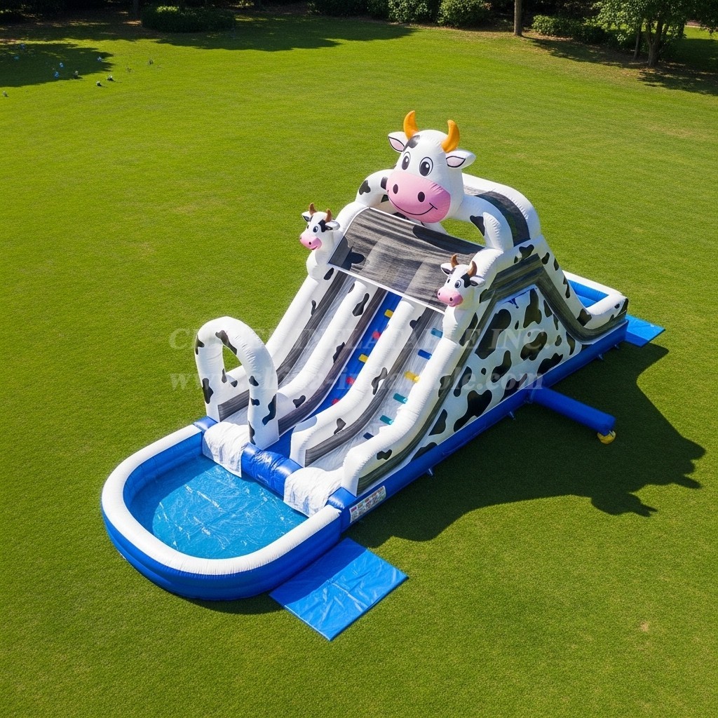 T8-5507 Cow Theme Inflatable Water Slide