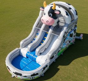 T8-5509 Cow Theme Inflatable Water Slide