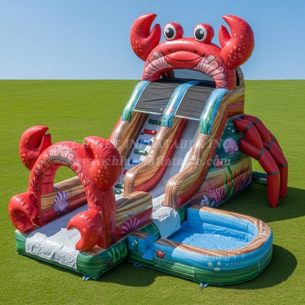 T8-5512 Crab Theme Inflatable Water Slide