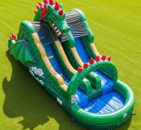T8-5546 Dragon Theme Inflatable Water Slide