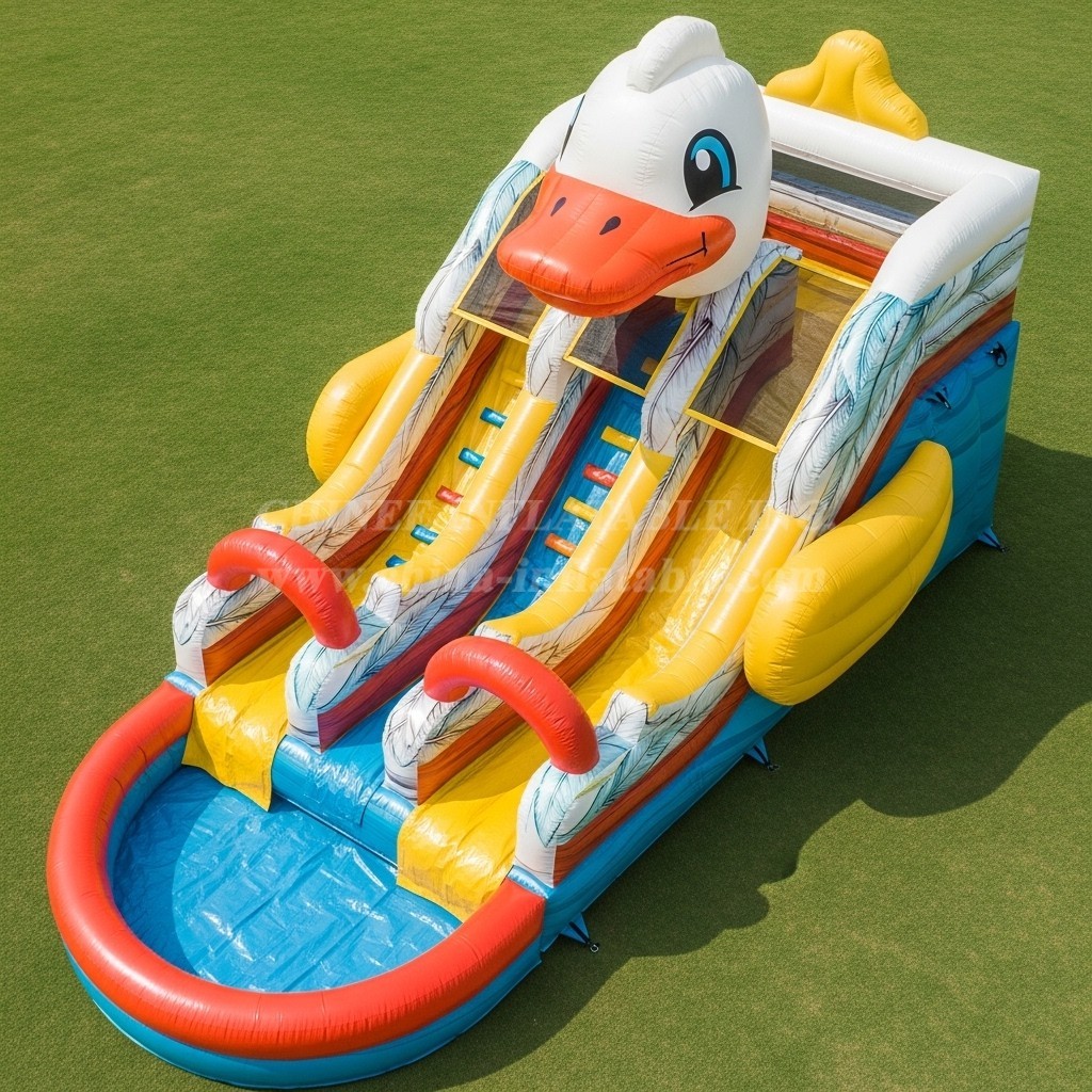 T8-5553 Duck Theme Inflatable Water Slide