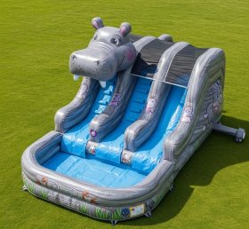 T8-5626 Hippo Theme Inflatable Water Slide