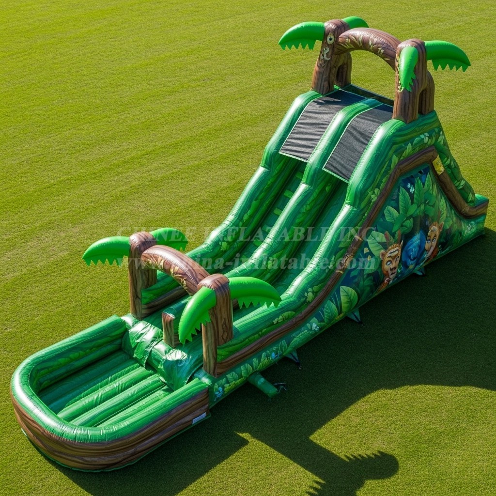 T8-5641 Jungle Theme Inflatable Water Slide