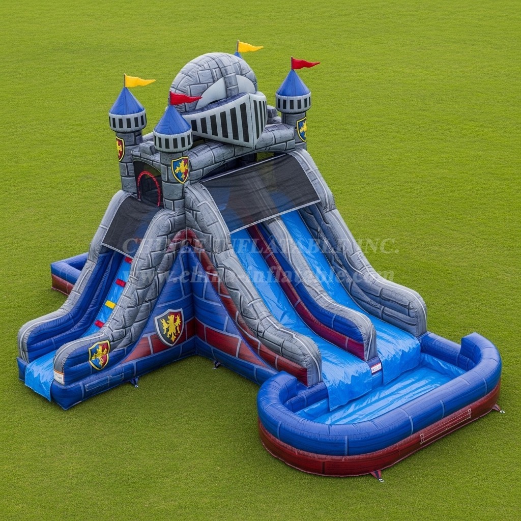 T8-5658 Knight Theme Inflatable Water Slide